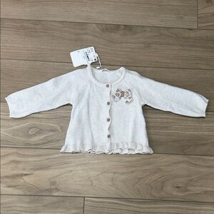 Beige Ruffle Cardigan for Kids